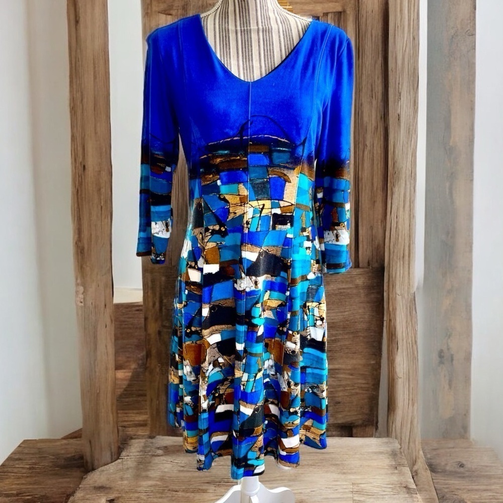 Simply Art by Dolcezza knit dress, size S, fully lined, no stains, EUC